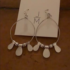 JM Brushed Silver Earrings
